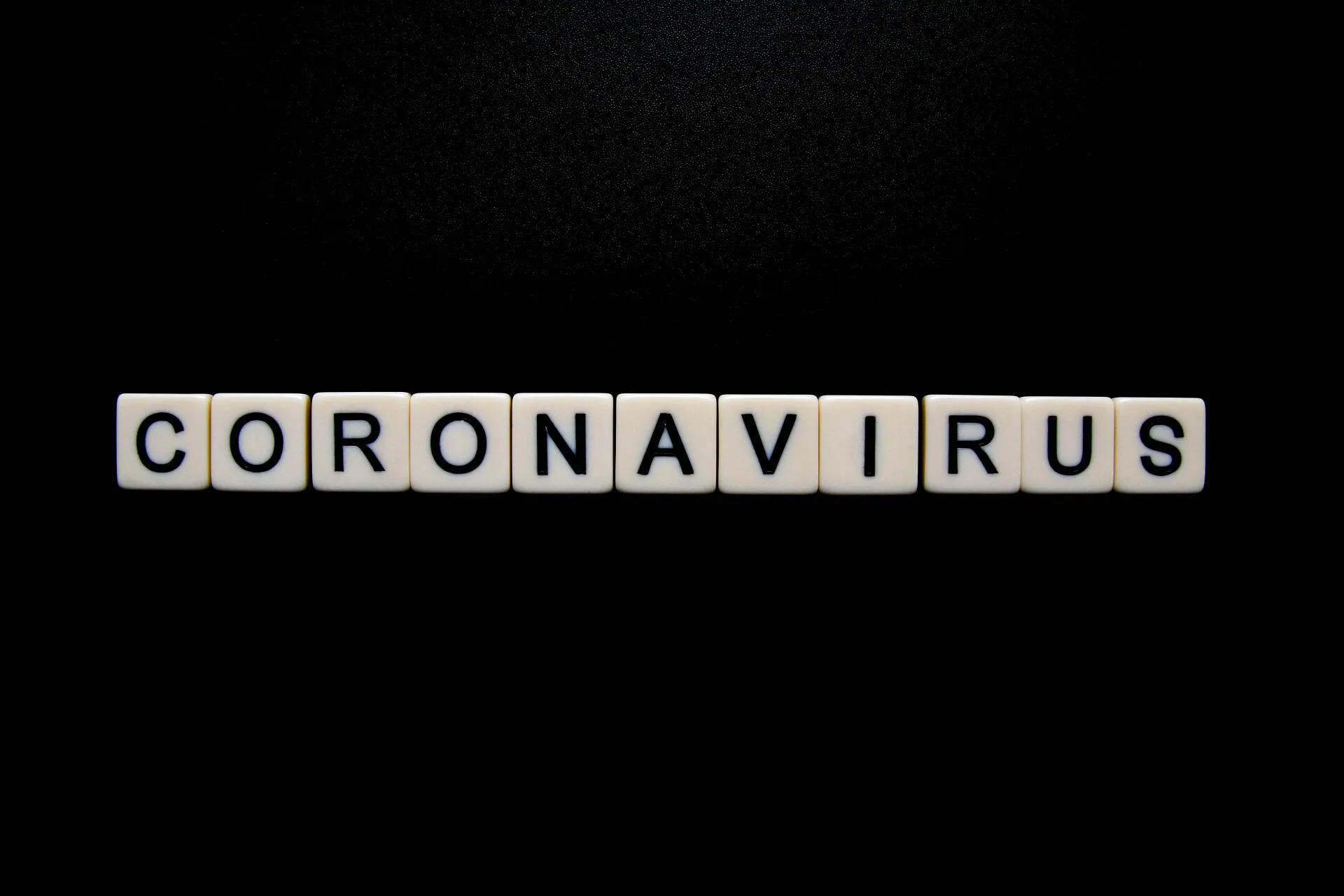 Coronavirus spelled out in Scrabble letters