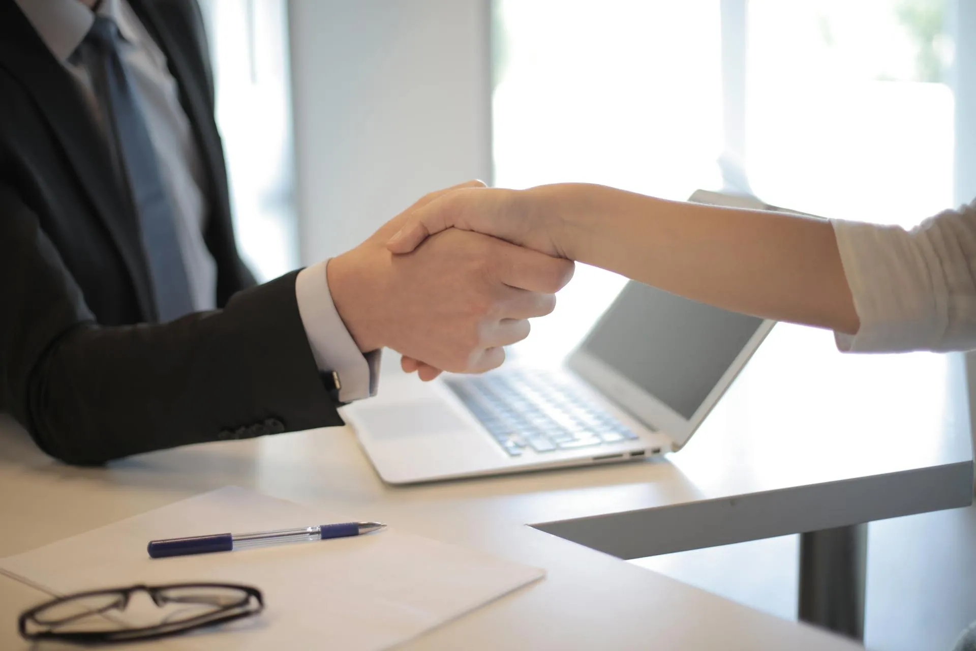 professionals shaking hands